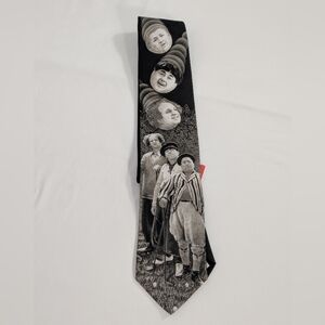 NWT!!! Vintage Ralph Marlin Three Stooges Black and White Golf Novelty Tie